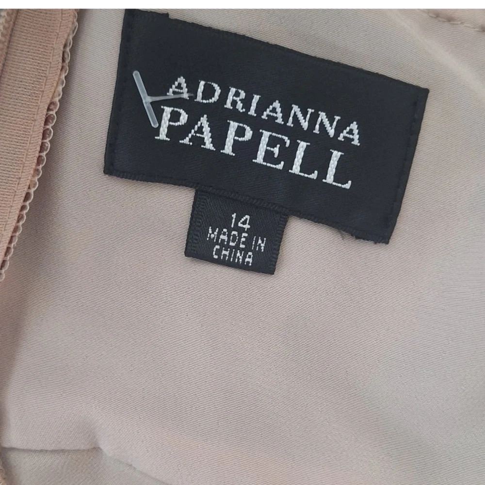 Adrianna Papell Silk Halter Maxi Dress 14 Boho Gown Wedding Guest Beach Cocktail - Picture 9 of 12